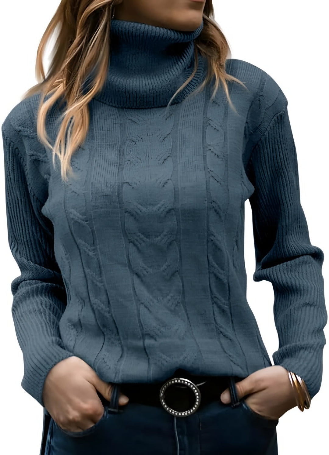 Madison turtleneck cable knit sweater — image 12