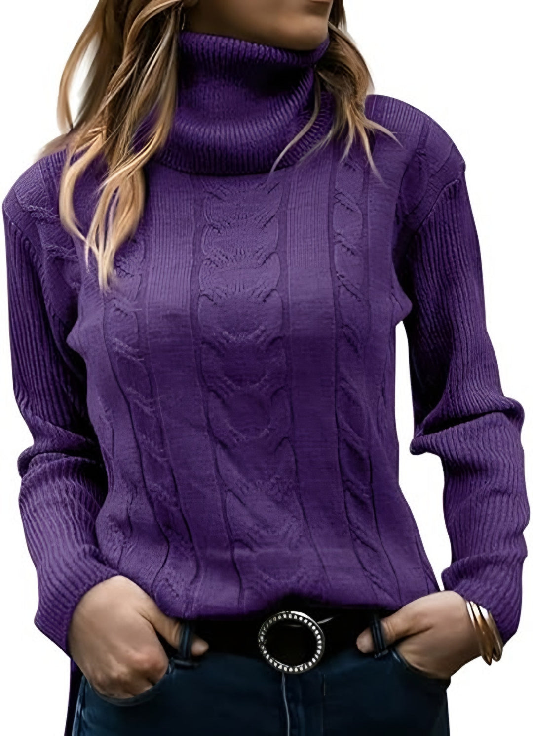 Madison turtleneck cable knit sweater — image 14