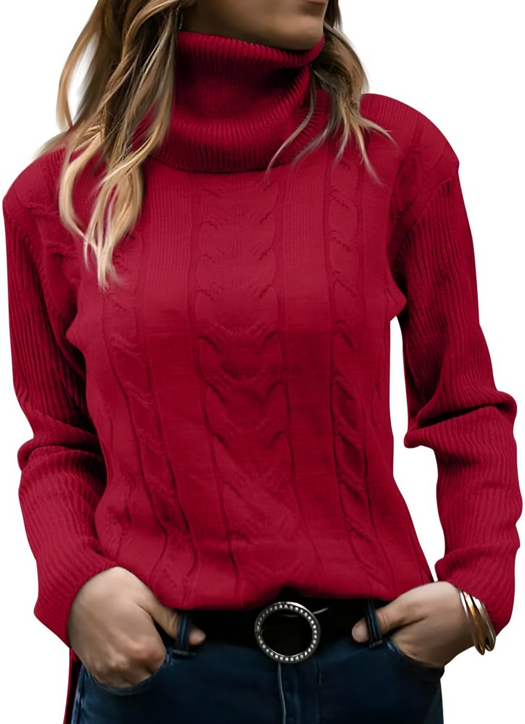 Madison turtleneck cable knit sweater — image 15