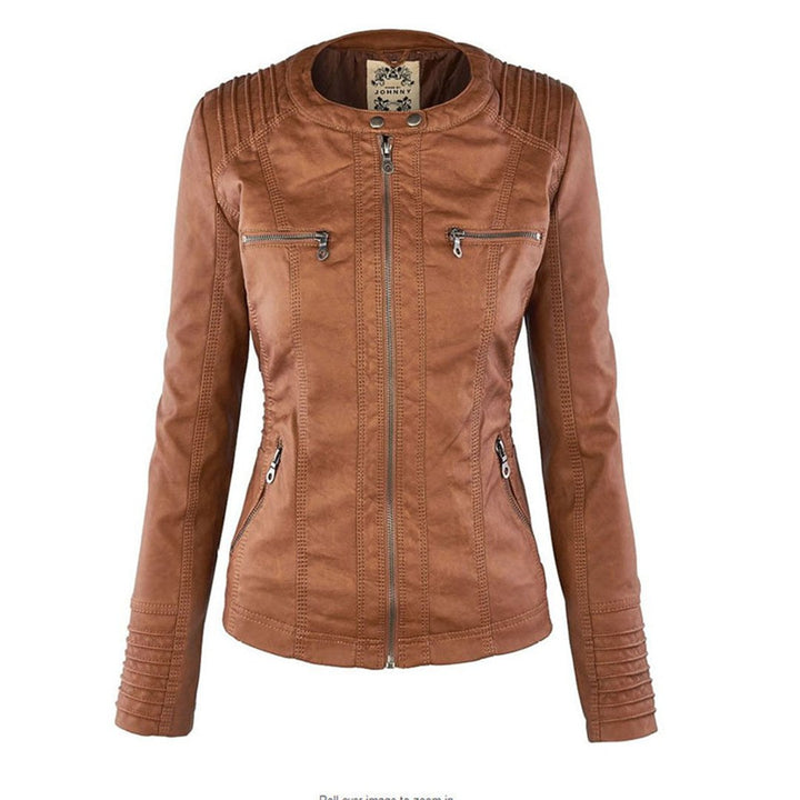 Molly hooded faux leather jacket — image 2