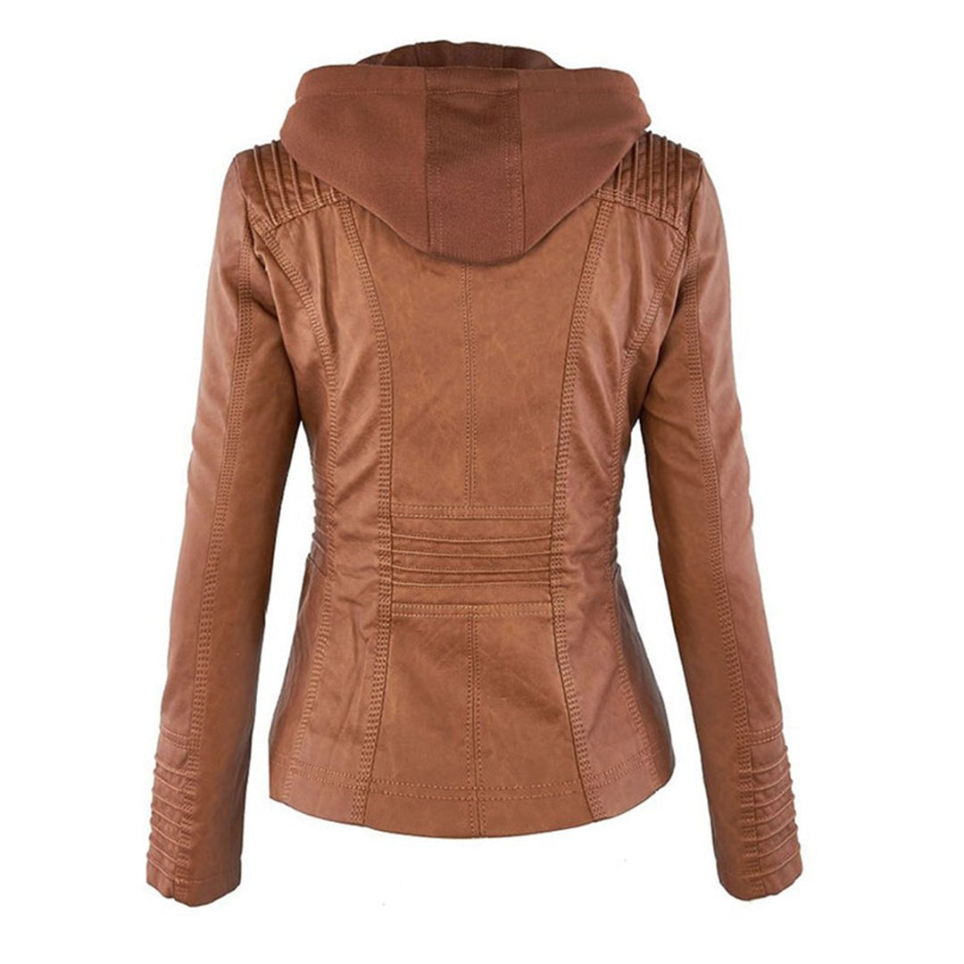 Molly hooded faux leather jacket — image 3