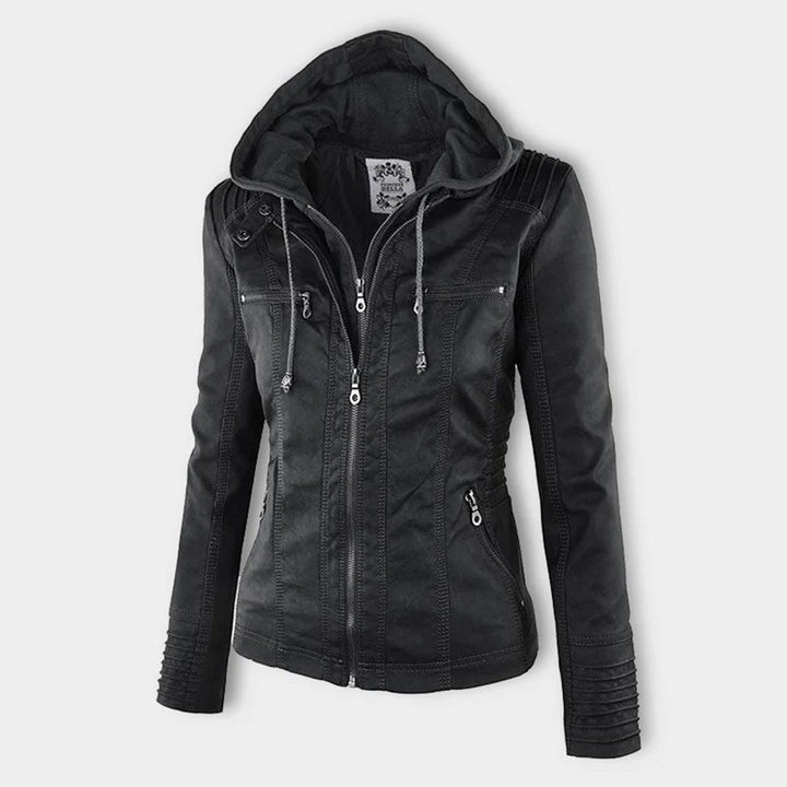 Molly hooded faux leather jacket — image 4