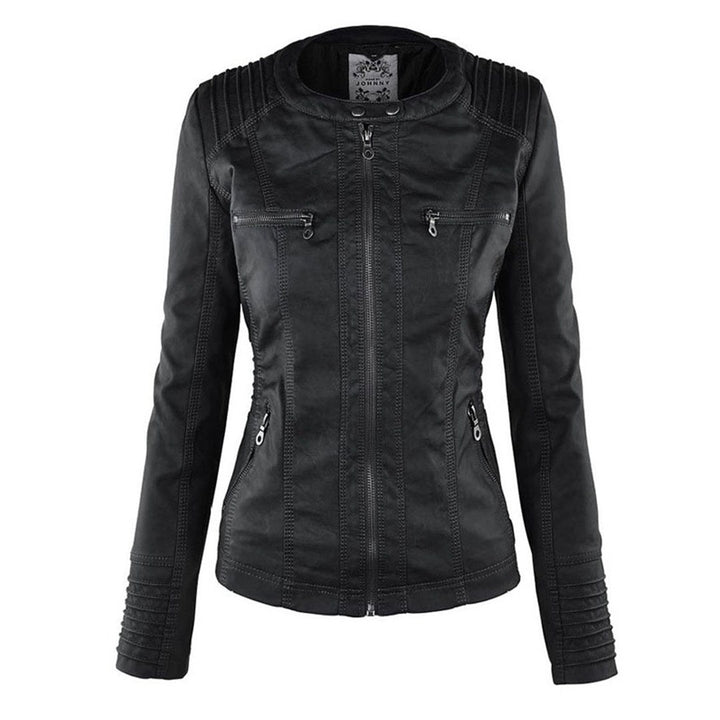 Molly hooded faux leather jacket — image 5