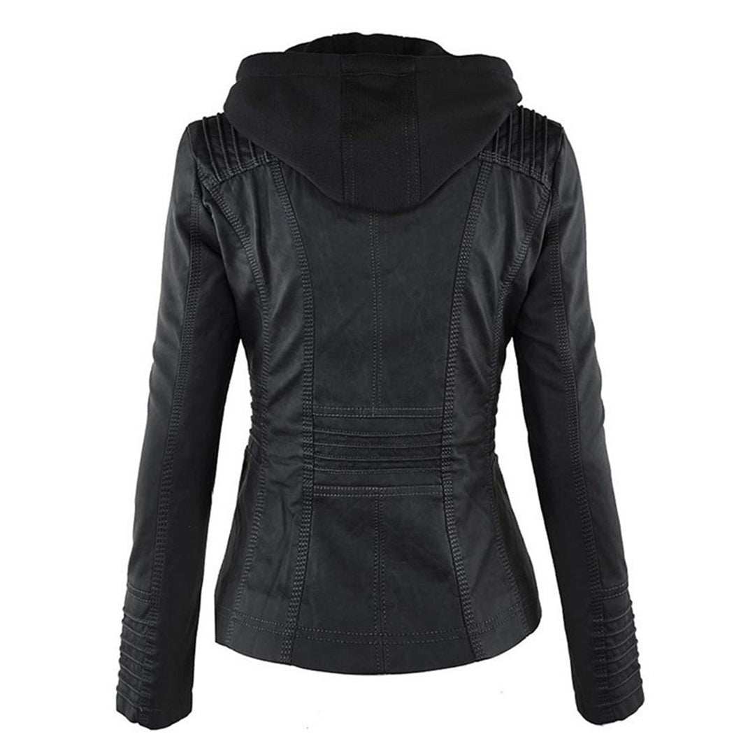 Molly hooded faux leather jacket — image 6