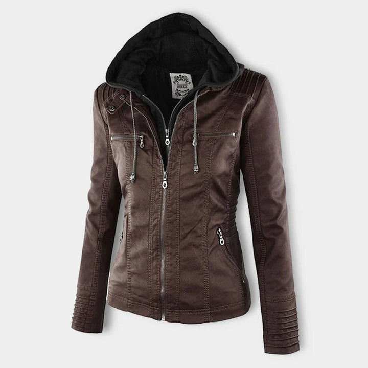 Molly hooded faux leather jacket — image 7