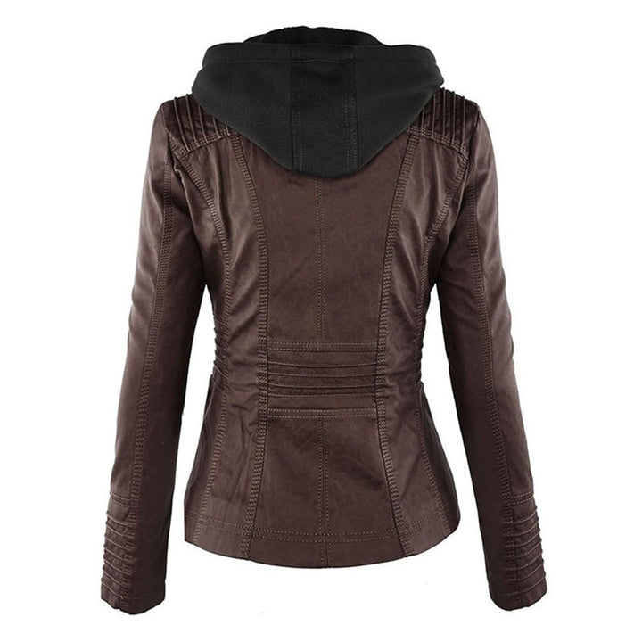 Molly hooded faux leather jacket — image 8