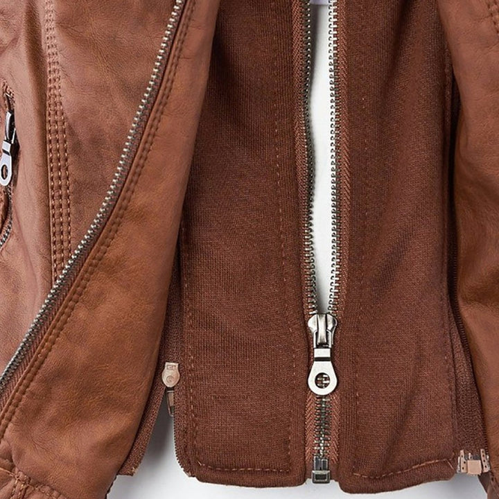 Molly hooded faux leather jacket — image 11