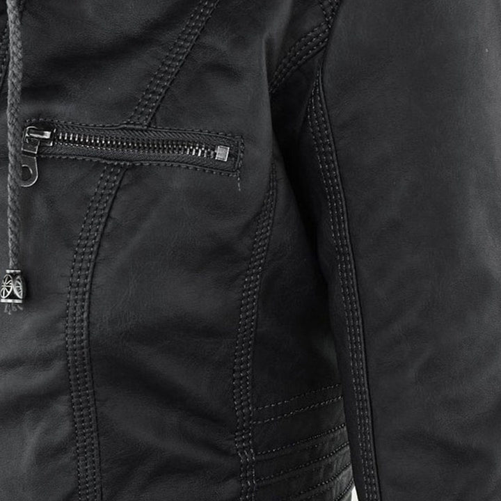 Molly hooded faux leather jacket — image 13