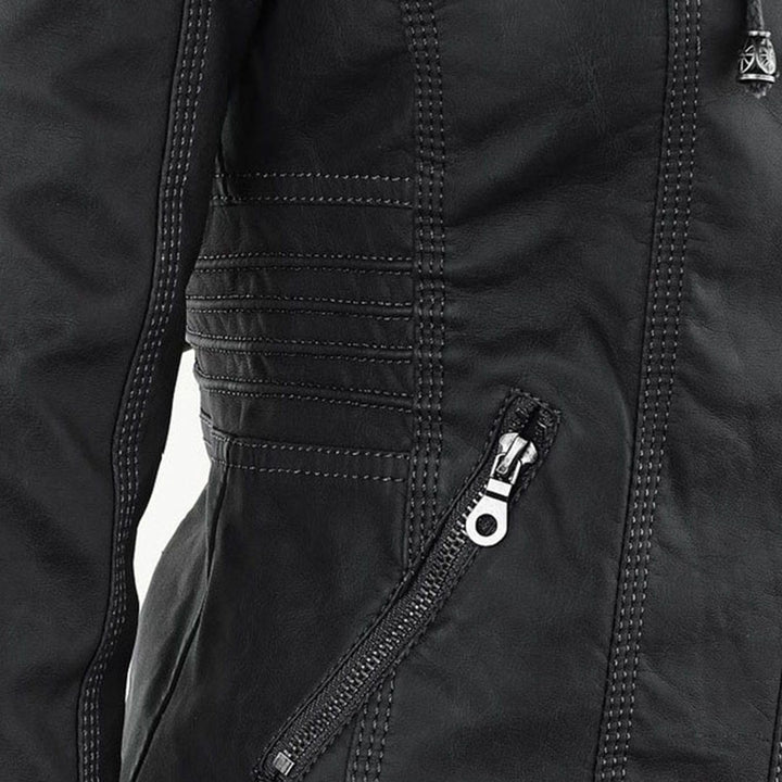 Molly hooded faux leather jacket — image 14