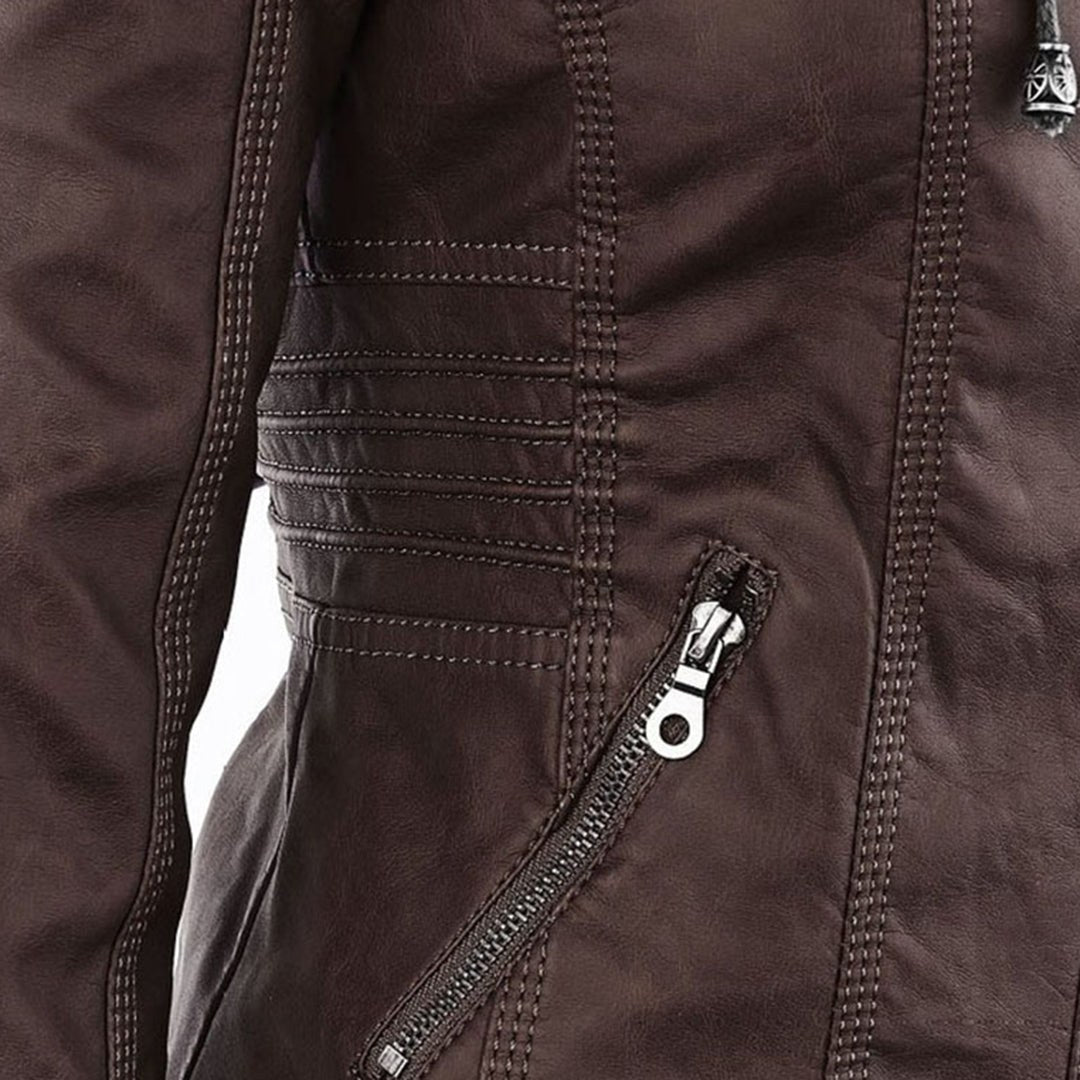 Molly hooded faux leather jacket — image 15