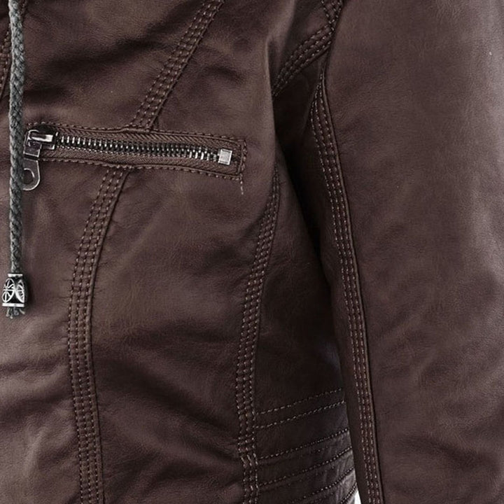 Molly hooded faux leather jacket — image 16
