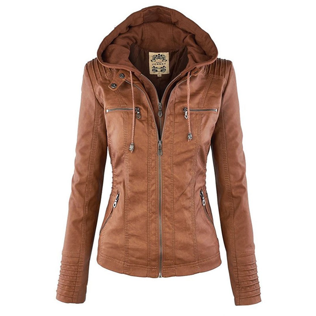 Molly hooded faux leather jacket — image 19