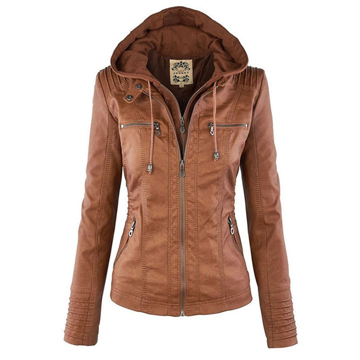 Molly hooded faux leather jacket — image 19