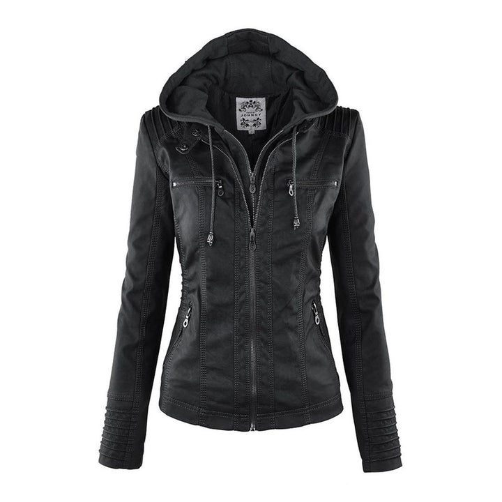 Molly hooded faux leather jacket — image 20