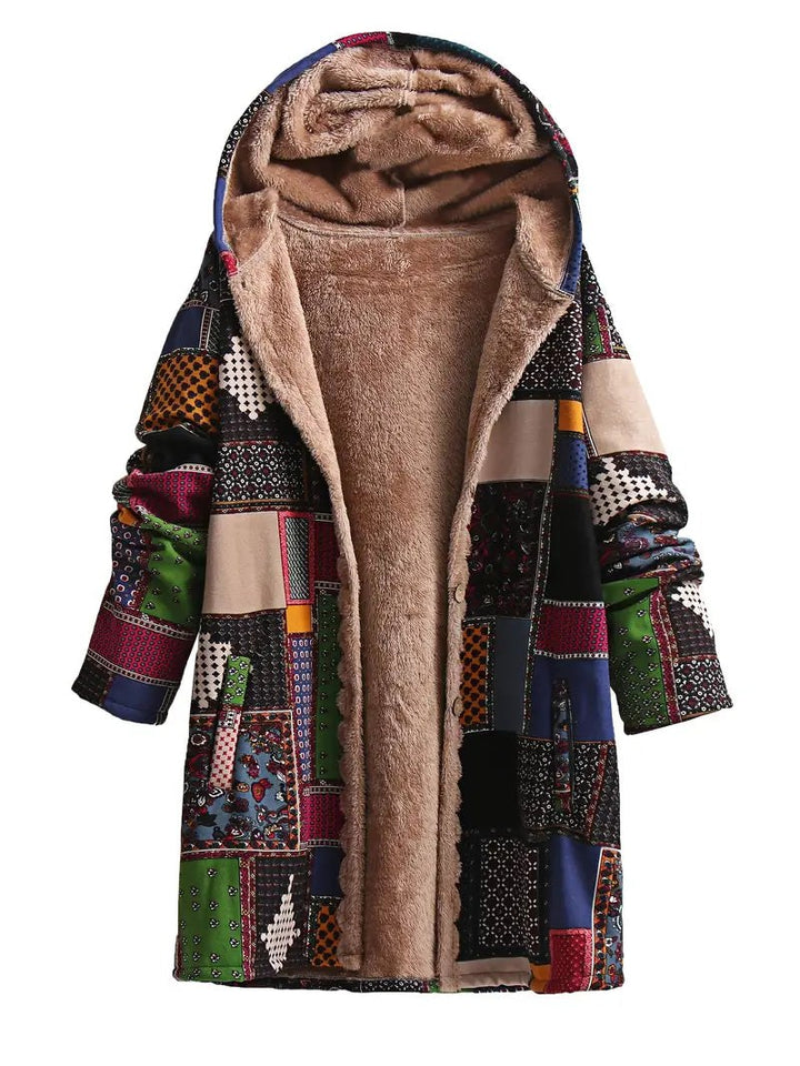 Nadia hooded patchwork fleece jacket — image 4