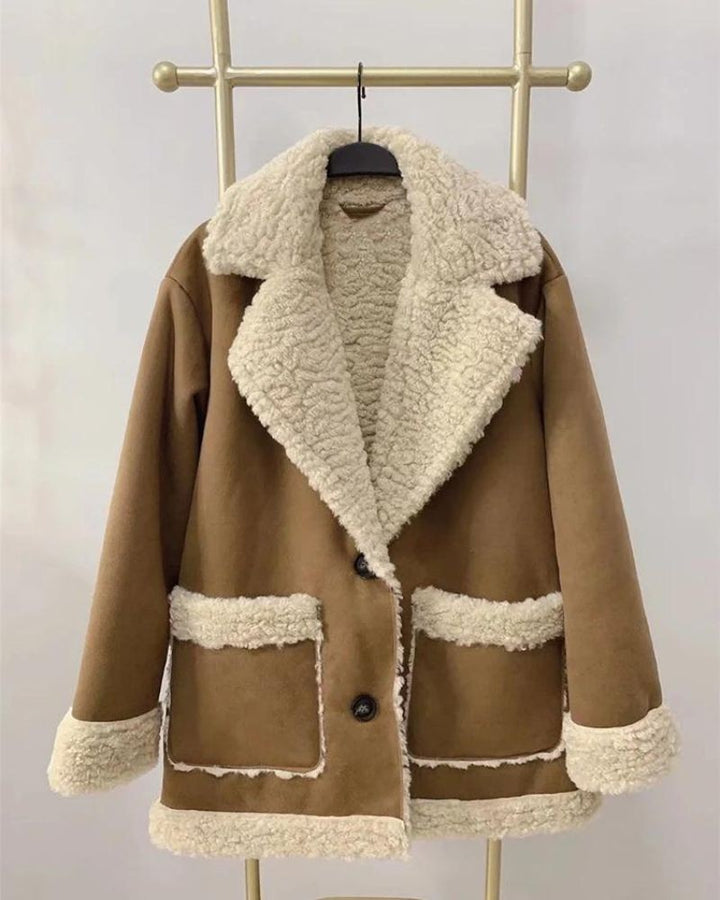 Paige faux suede shearling coat — image 1