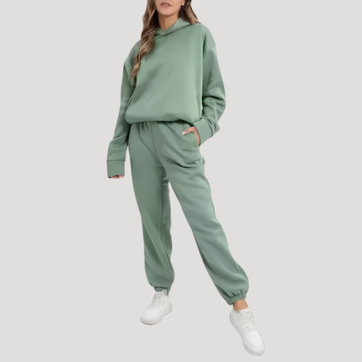 Relaxed Hoodie and Jogger Matching Set in green