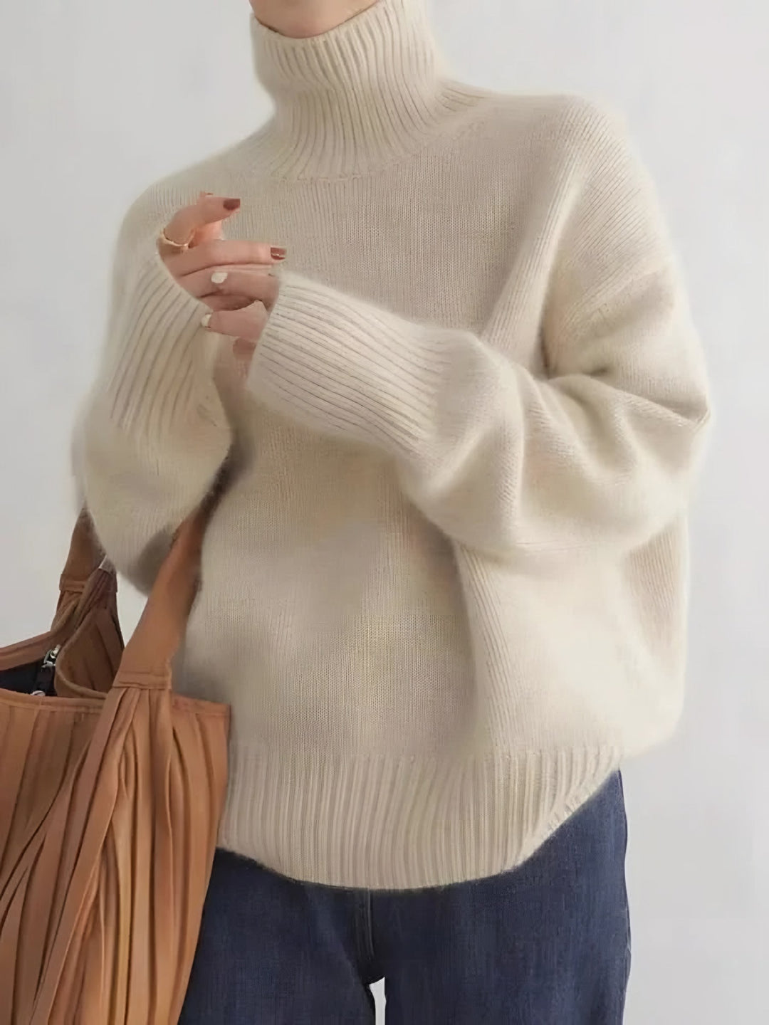 Peyton high neck cashmere sweater — image 1