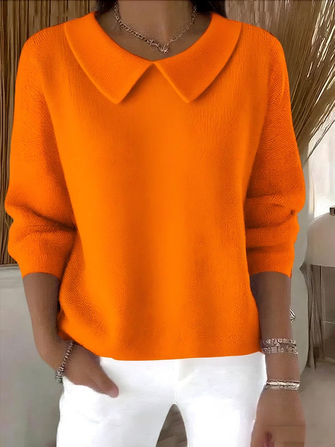Presley relaxed collared knit sweater — image 4