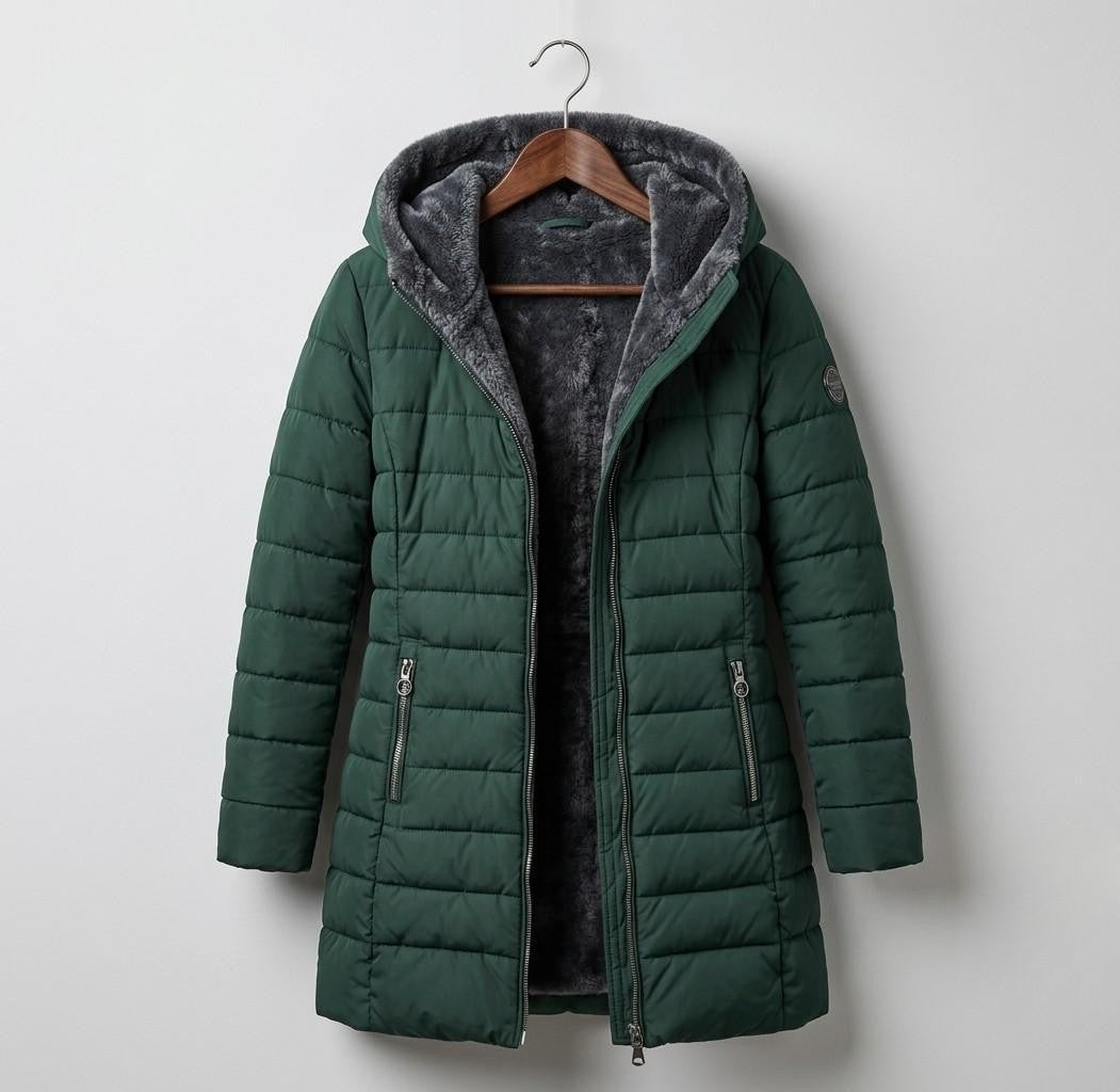 Iseline — Quilted A Line Winter Coat for Women