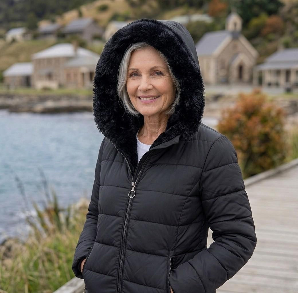 Iseline — Quilted A Line Winter Coat for Women
