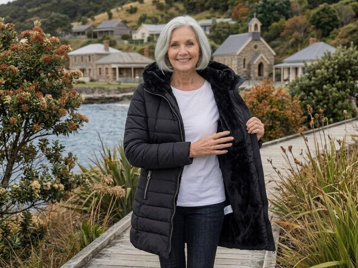 Iseline — Quilted A Line Winter Coat for Women