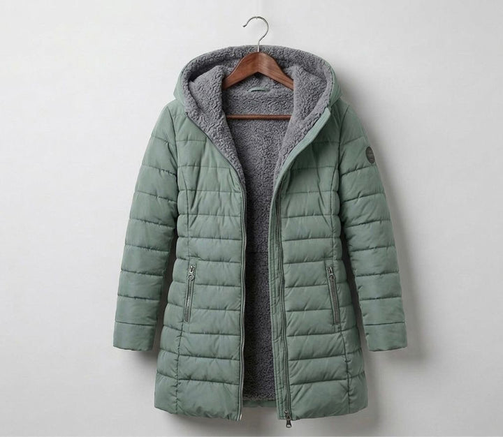 Iseline — Quilted A Line Winter Coat for Women