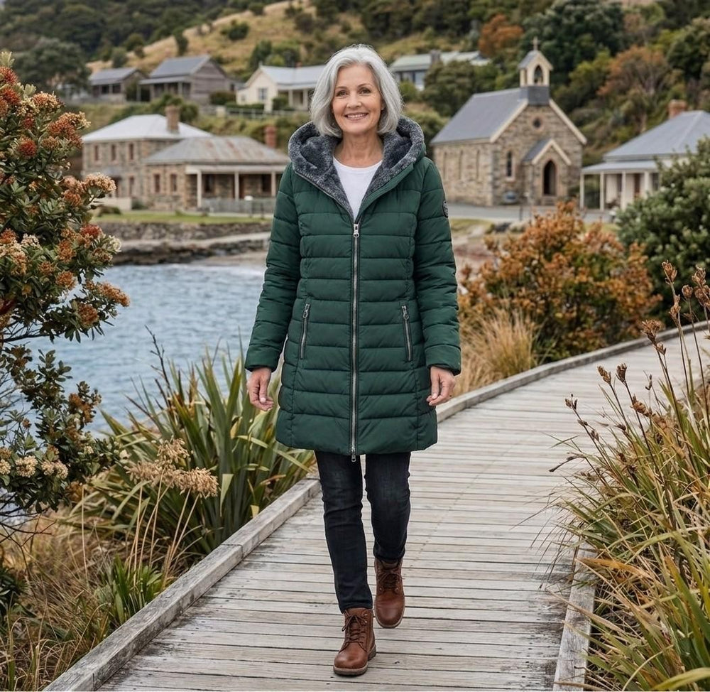 Iseline — Quilted A Line Winter Coat for Women