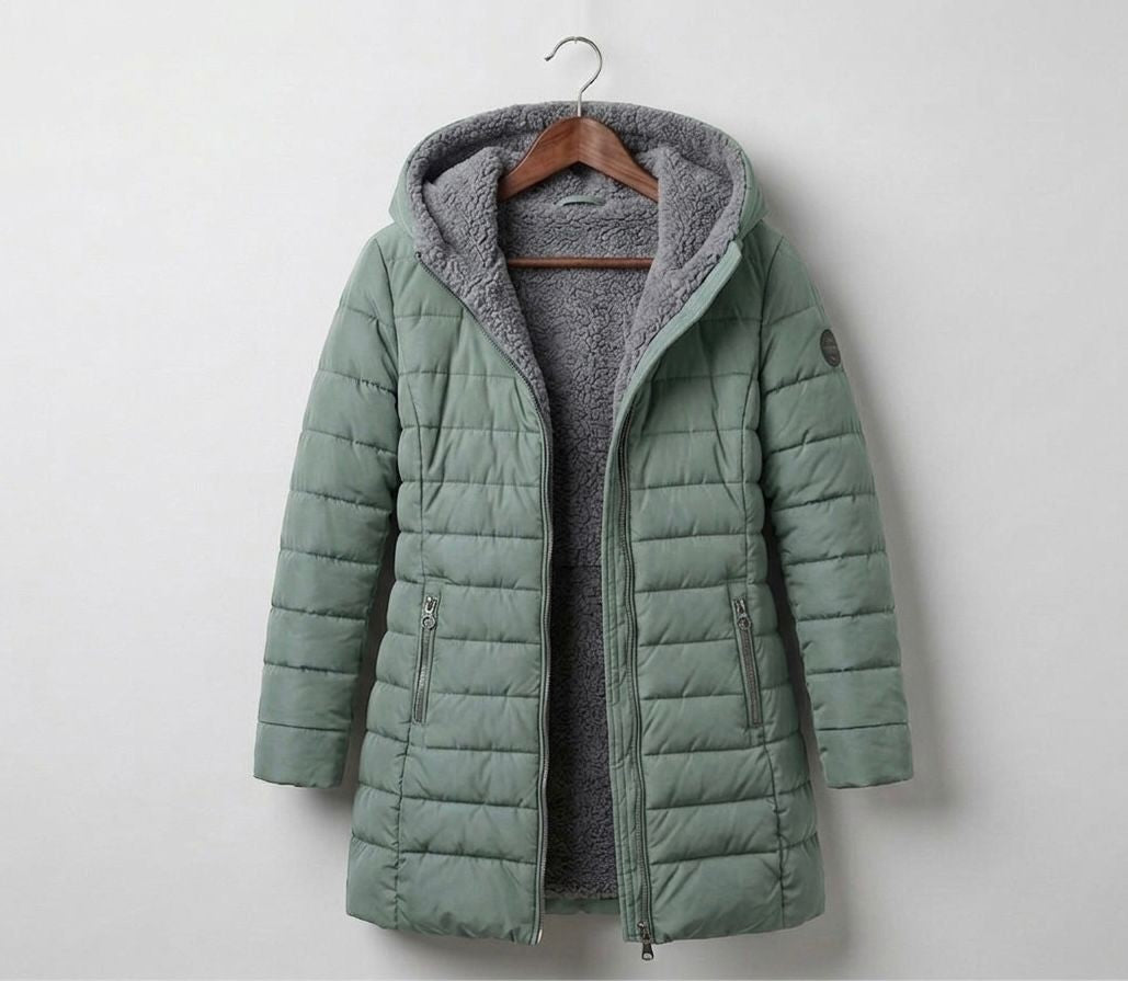 Iseline — Quilted A Line Winter Coat for Women