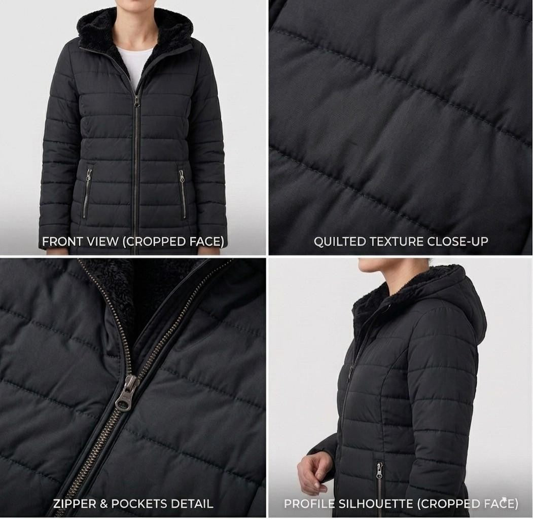 Iseline — Quilted A Line Winter Coat for Women
