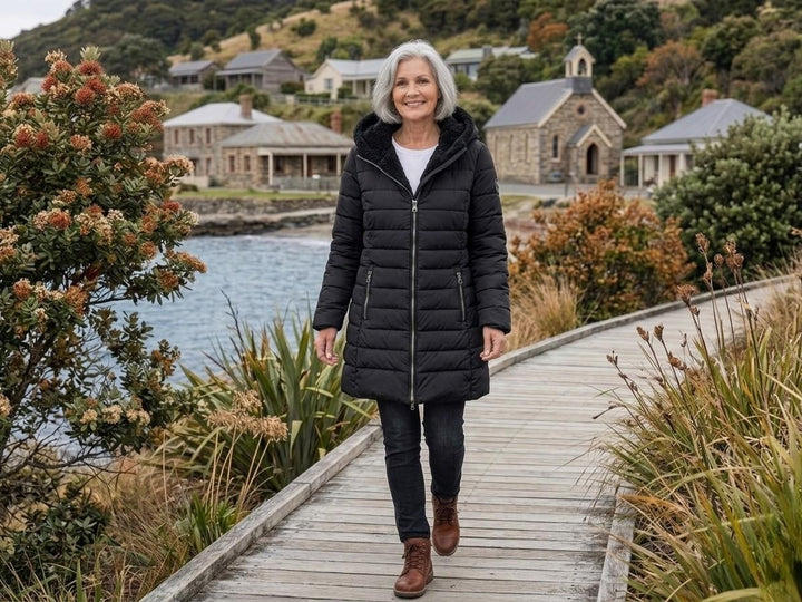 Iseline — Quilted A Line Winter Coat for Women