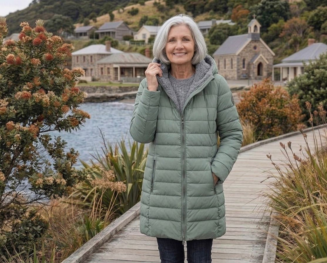 Iseline — Quilted A Line Winter Coat for Women