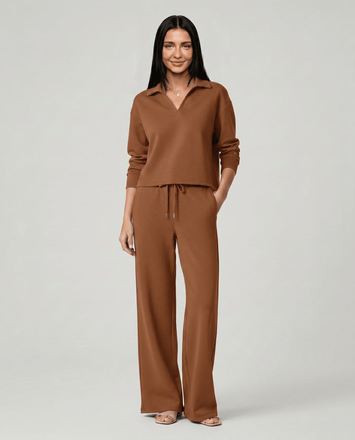 Emmeline — Relaxed Wide Leg Lounge Set for Women