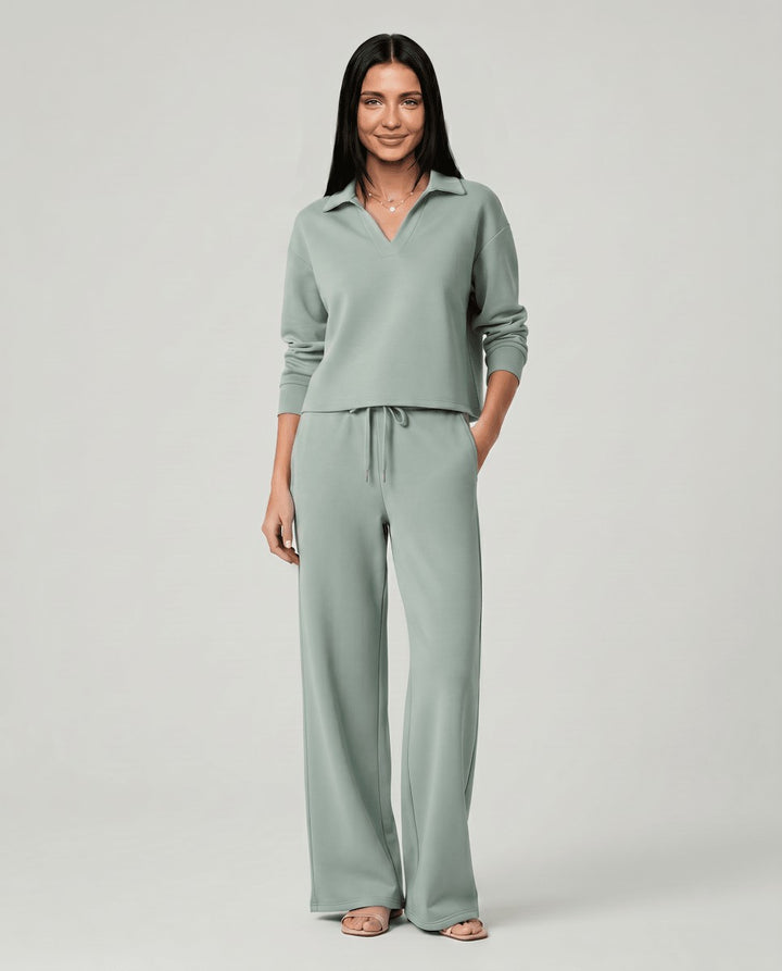 Emmeline — Relaxed Wide Leg Lounge Set for Women