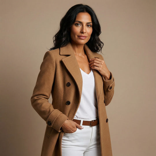 Romane — Soft Straight Cut Wool Coat for Women, StyleTruly