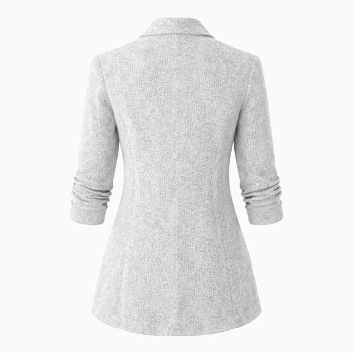 Open Front Knit Blazer with Shawl Collar