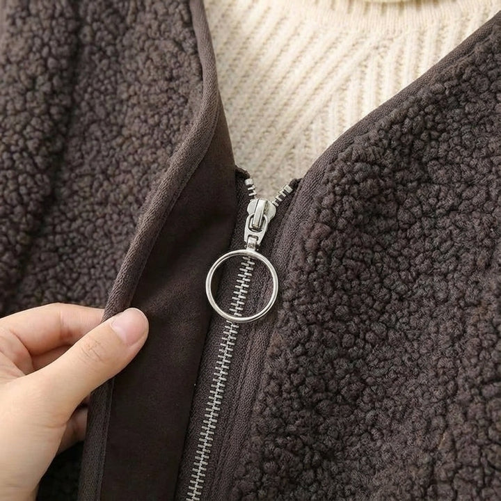 Fleece Vest with Zip Front and Side Pockets