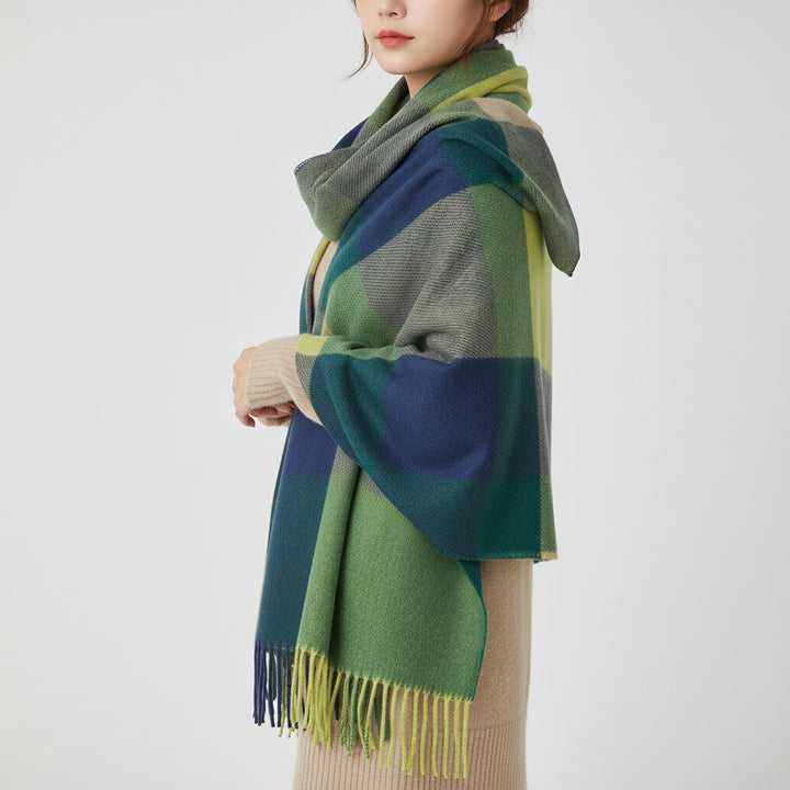 Quitterie — Soft Diamond Pattern Winter Scarf for Women