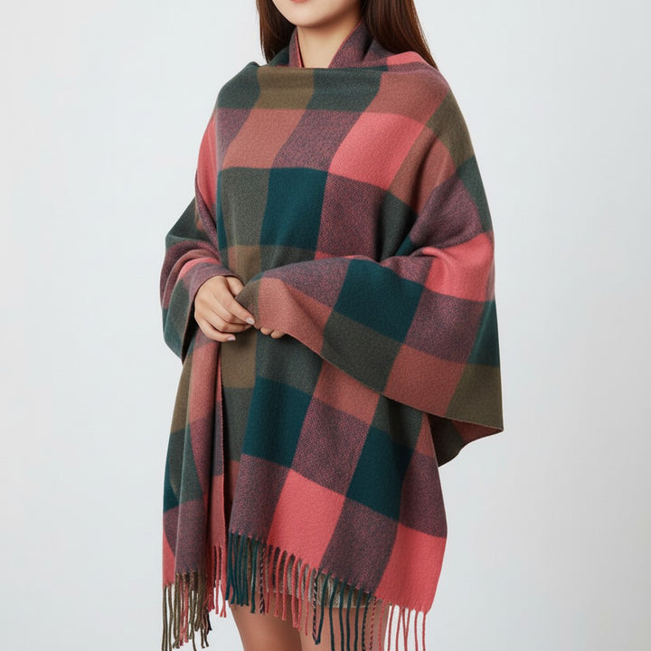 Quitterie — Soft Diamond Pattern Winter Scarf for Women