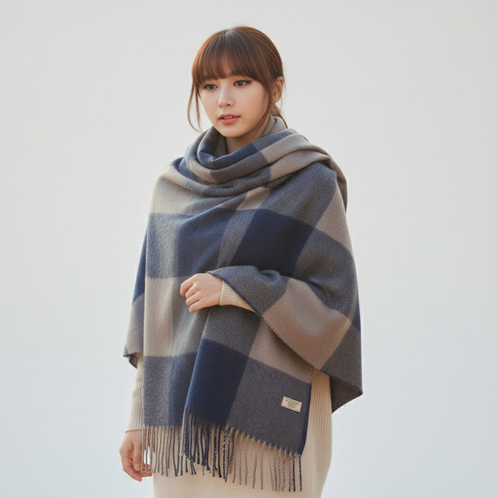 Quitterie — Soft Diamond Pattern Winter Scarf for Women