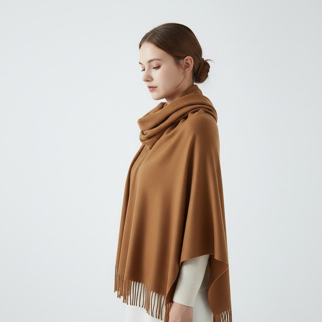 Quitterie — Soft Diamond Pattern Winter Scarf for Women