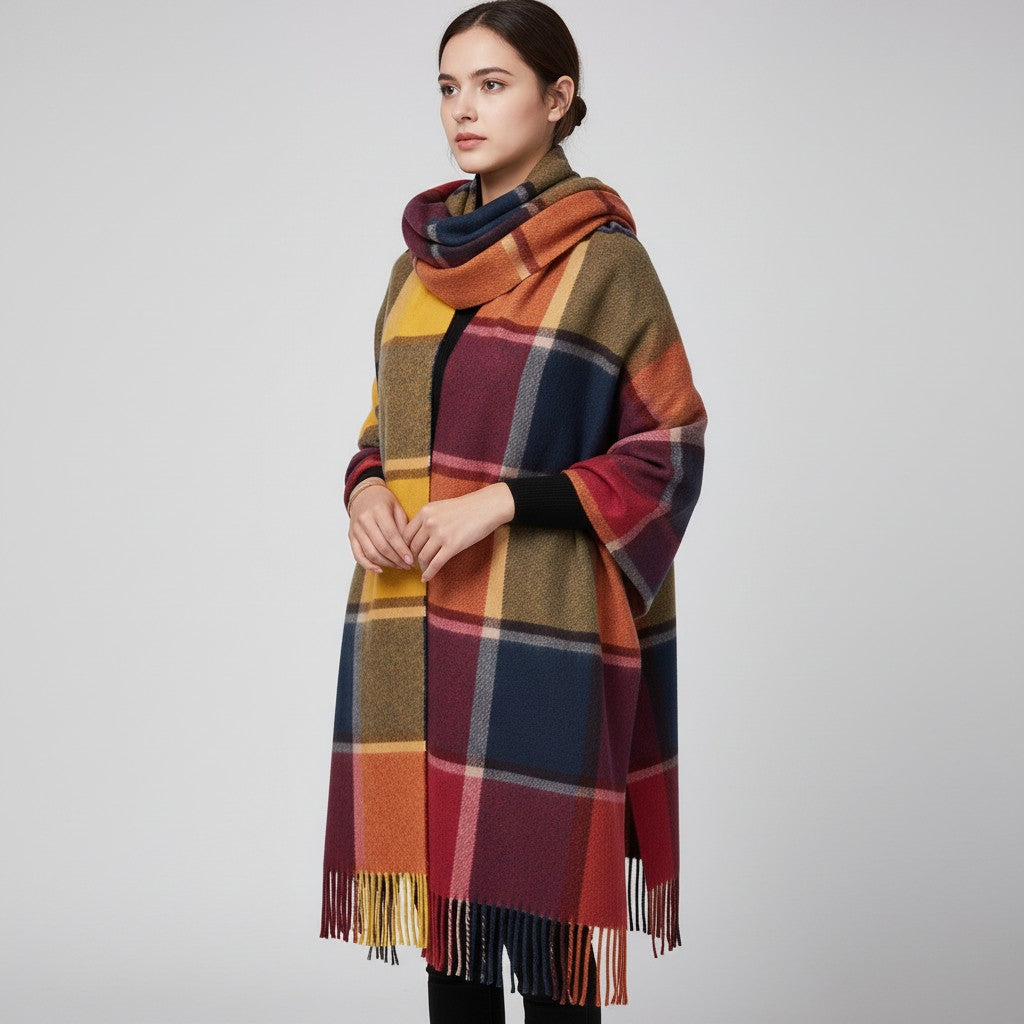 Quitterie — Soft Diamond Pattern Winter Scarf for Women