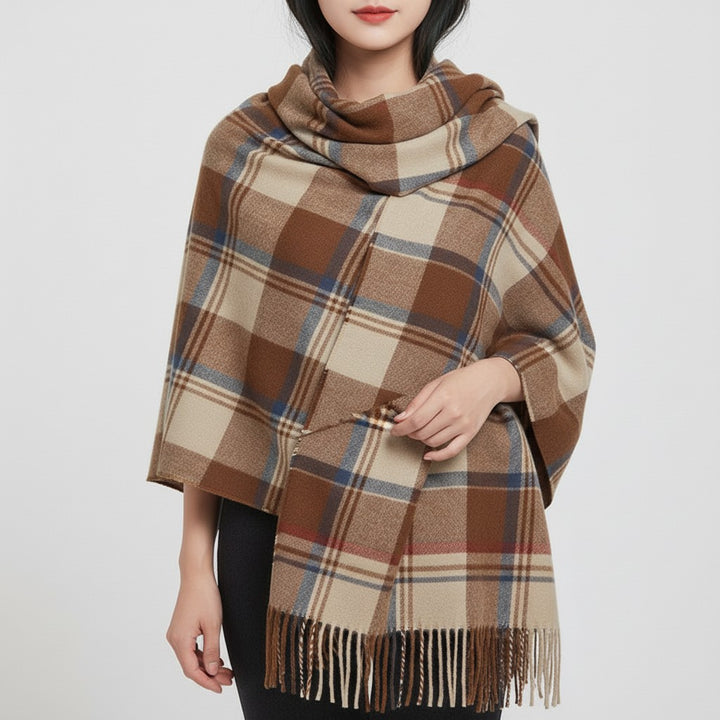 Quitterie — Soft Diamond Pattern Winter Scarf for Women