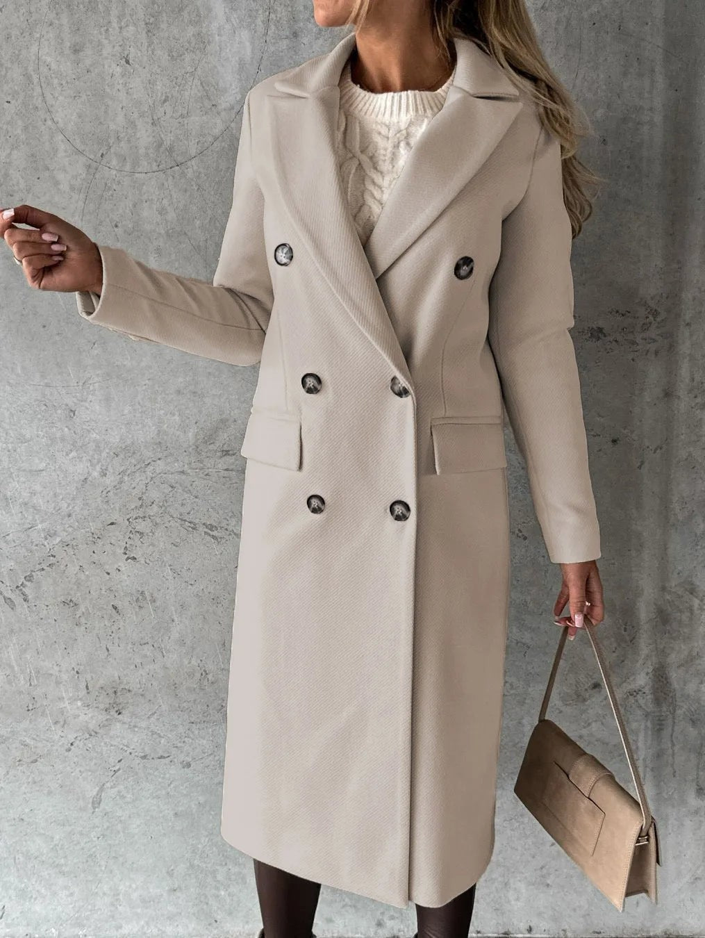 Stella double breasted long coat — image 3