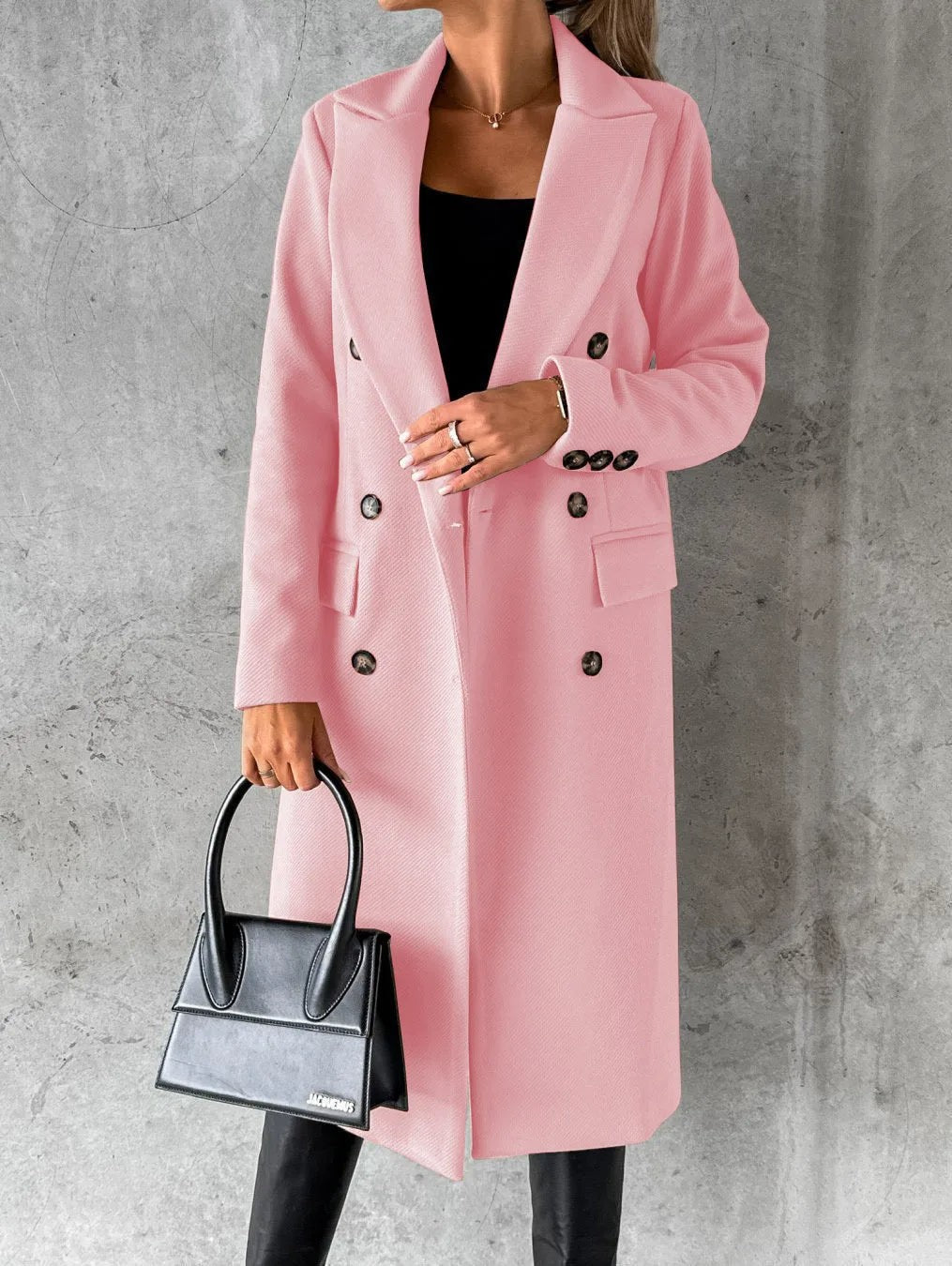 Stella double breasted long coat — image 4