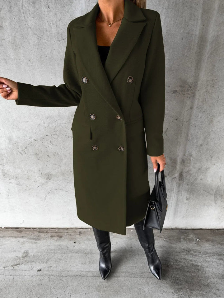 Stella double breasted long coat — image 7