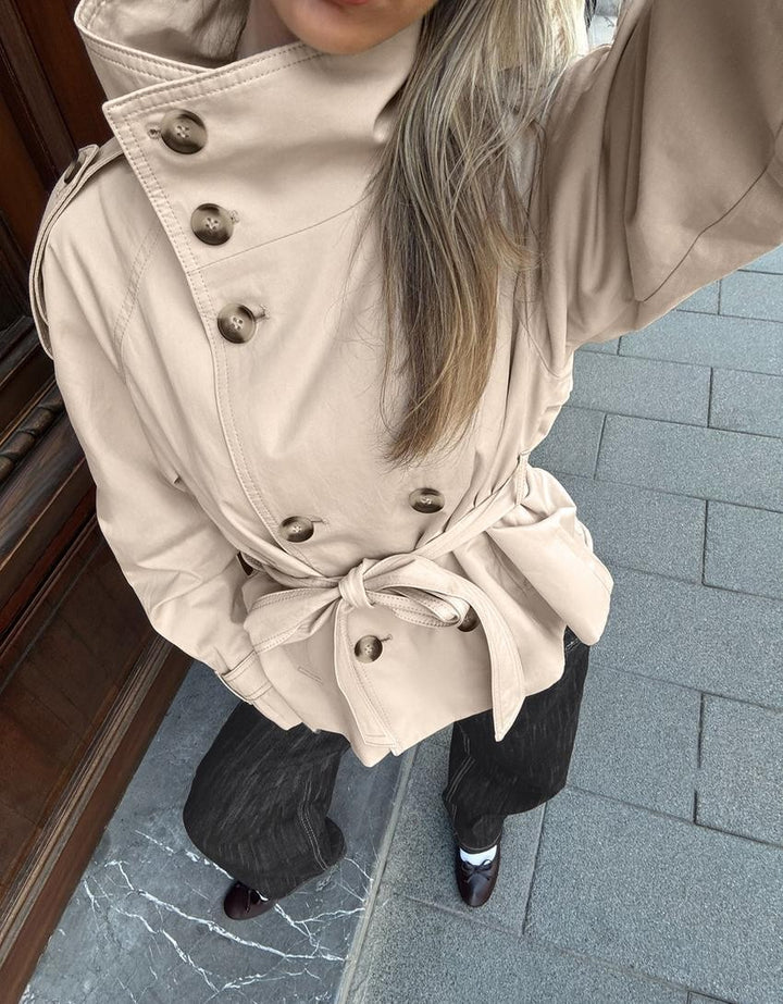 Suzanne — Chic Belted Cropped Trench Coat for Women (4), StyleTruly