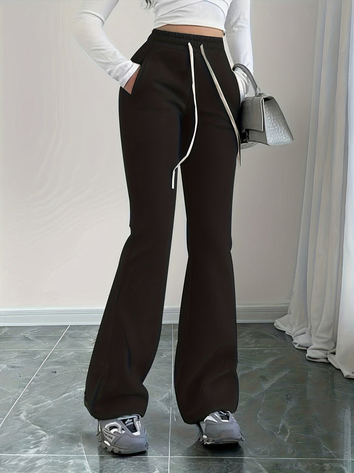 Talia cozy high waisted flare sweatpants — image 1