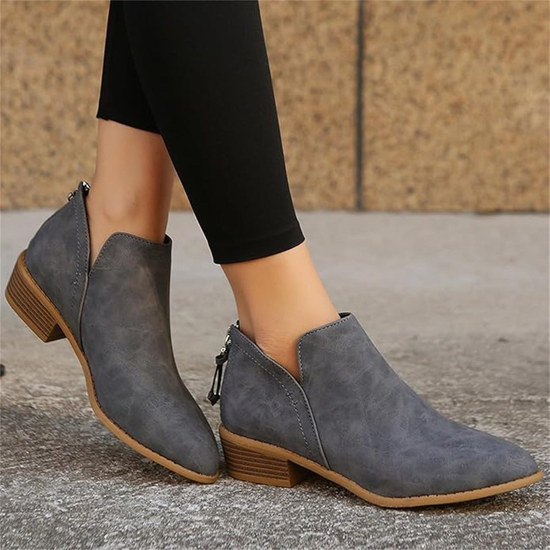 Cut Out Flat Ankle Boots for Women