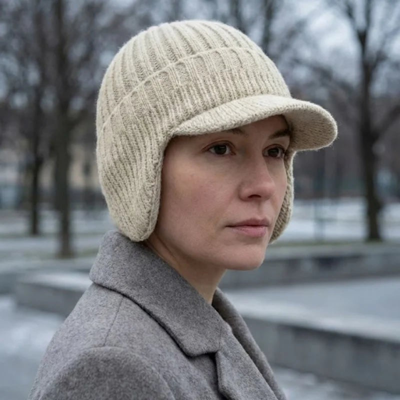 Nathanaelle — Thermal Winter Beanie with Ear Protection for Women